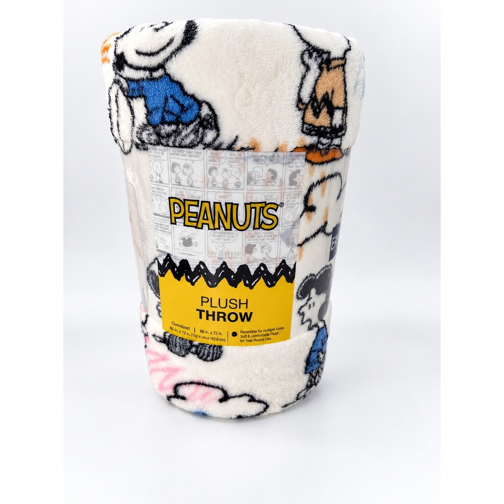 The Big One Peanuts Snoopy Sketch Plush Throw Blanket 60 x 72 Inches New